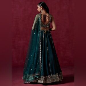 Elegant Teal Embellished lehenga